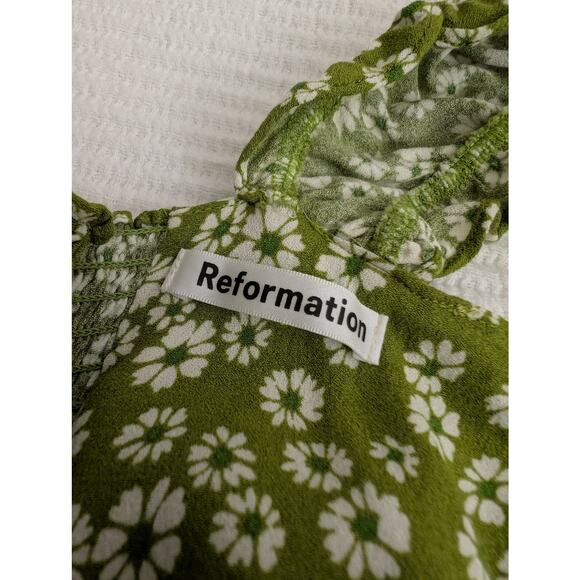 Reformation Pacey Green Floral Fennel Dress - Picture 10 of 16